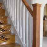 Painted stair spindles and handrail in a Twickenham home