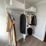 IKEA Clothes Rail, Shelves and New Oak Floor