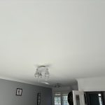 Repaired ceiling crack using Toupret Interior Filler and jointing tape