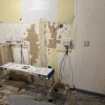 Wall repairs during kitchen refurbishment